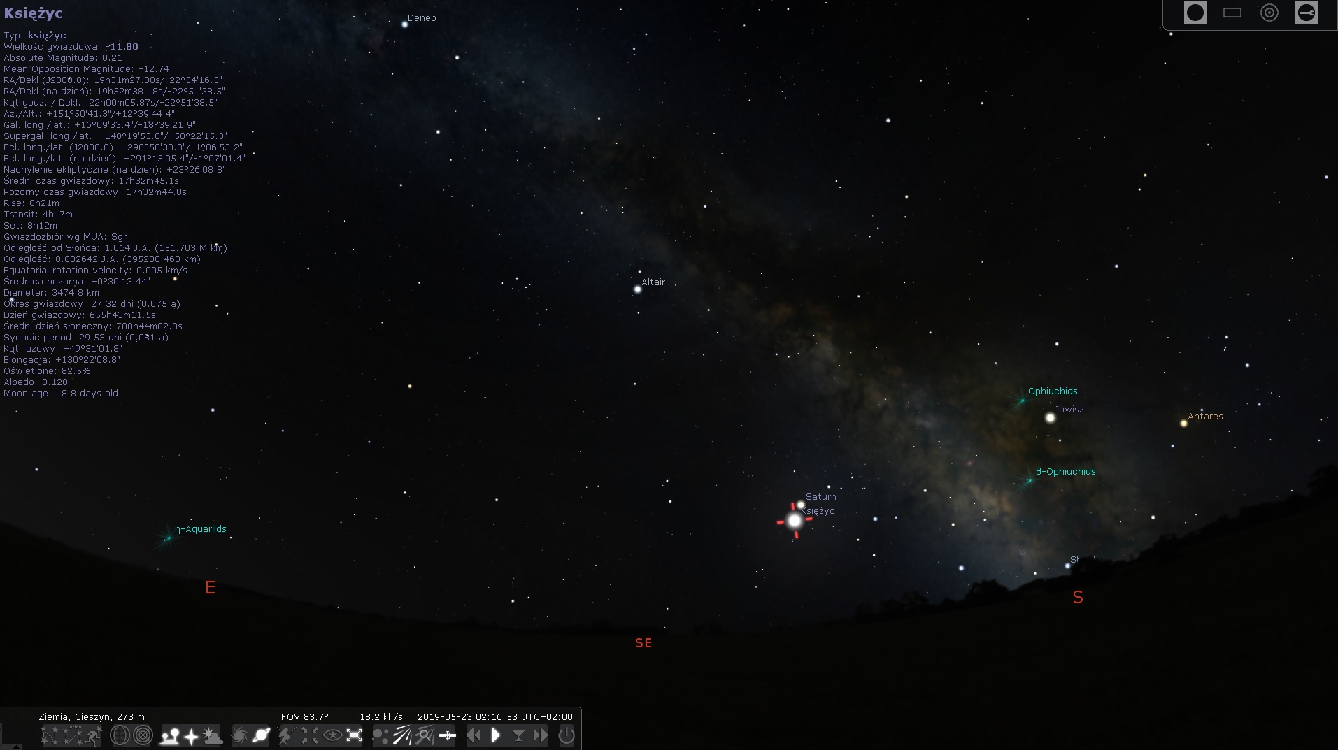 Stellarium - Planowanie wyjazdu fotograficznego nocnego nieba
